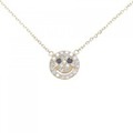 K18YG スマイル ダイヤモンド ネックレス 0.02CT