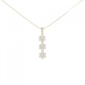 K18YG フラワー ダイヤモンド ネックレス 0.57CT