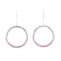 18KWG サファイヤ ピアス 0.91CT 拡散処理未検査