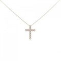 K18PG クロス ダイヤモンド ネックレス 0.10CT