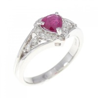 K18WG ルビー リング 0.40CT