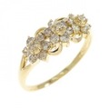K18YG フラワー ダイヤモンド リング 0.55CT