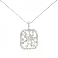 K18WG ダイヤモンド ネックレス 1.20CT