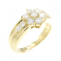 K18YG フラワー ダイヤモンド リング 0.50CT
