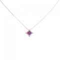K18WG ルビー ネックレス 0.26CT