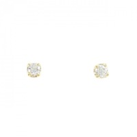 K18YG ソリティア ダイヤモンド ピアス 0.20CT