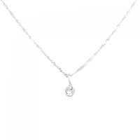 K18WG/750WG ダイヤモンド ネックレス 0.020CT