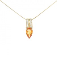 K18YG ガーネット ネックレス 0.89CT