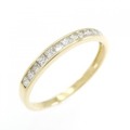 K18YG ハーフエタニティ ダイヤモンド リング 0.30CT