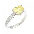 【リメイク】PT ダイヤモンド リング 1.073CT FVY SI2 ハートシェイプ