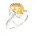 750WG シトリン リング 5.43CT