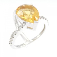 750WG シトリン リング 5.43CT