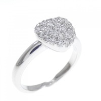 K18WG パヴェ ハート ダイヤモンド リング 0.50CT