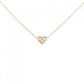 K18YG ハート ダイヤモンド ネックレス 0.03CT