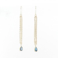 【新品】K10YG ブルートパーズ ピアス