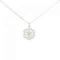 【新品】PT フラワー ダイヤモンド ネックレス 0.70CT