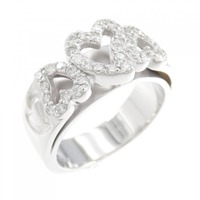 K18WG ハート ダイヤモンド リング 0.38CT