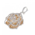 K18WG/K18PG ローズ ダイヤモンド ペンダント 0.50CT