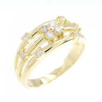 K18YG フラワー ダイヤモンド リング 0.25CT