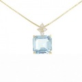 【リメイク】K18YG アクアマリン ネックレス 1.53CT