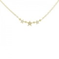 K18YG スター ダイヤモンド ネックレス 0.01CT