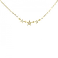 K18YG スター ダイヤモンド ネックレス 0.01CT