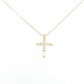 K18YG クロス ダイヤモンド ネックレス 0.10CT