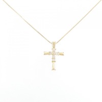 K18YG クロス ダイヤモンド ネックレス 0.10CT