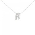 K18WG イニシャル ピンクダイヤモンド ネックレス 0.005CT
