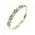 【新品】K18YG エメラルド リング 0.26CT
