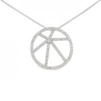 K18WG ダイヤモンド ネックレス 0.66CT
