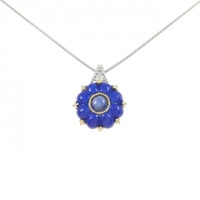 PT/K18YG フラワー カラーストーン ネックレス