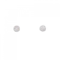 【新品】K18WG ダイヤモンド ピアス 0.20CT