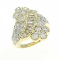 750YG/750WG ダイヤモンド リング 1.92CT