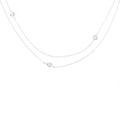 K18WG ダイヤモンド ネックレス 0.18CT