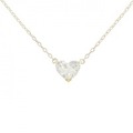 K18YG ダイヤモンド ネックレス 1.060CT I SI2 ハートシェイプ