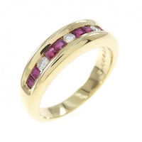 K18YG ルビー リング 0.60CT