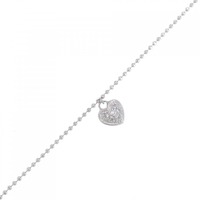 PT ハート ダイヤモンド ブレスレット 0.06CT