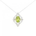 K18WG ペリドット ネックレス 1.98CT