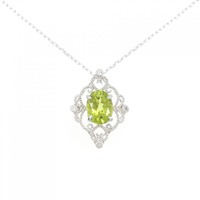 K18WG ペリドット ネックレス 1.98CT