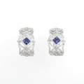 K18WG サファイヤ イヤリング 0.60CT