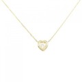 K18YG ハート ダイヤモンド ネックレス 0.112CT