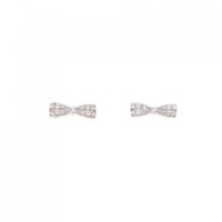ポンテヴェキオ リボン ダイヤモンド ピアス 0.14CT