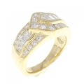 K18YG/K18WG ダイヤモンド リング 0.86CT