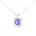 【リメイク】PT 非加熱 サファイヤ ネックレス スリランカ産 3.15CT