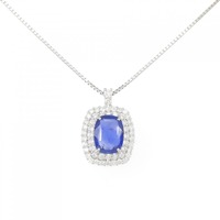 【リメイク】PT 非加熱 サファイヤ ネックレス スリランカ産 3.15CT