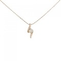 K14PG ダイヤモンド ネックレス 0.10CT