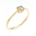 K18YG ソリティア ダイヤモンド リング 0.25CT