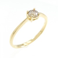 K18YG ソリティア ダイヤモンド リング 0.25CT