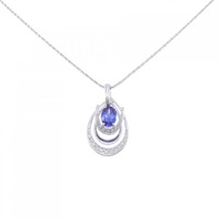 K18WG タンザナイト ネックレス 0.81CT